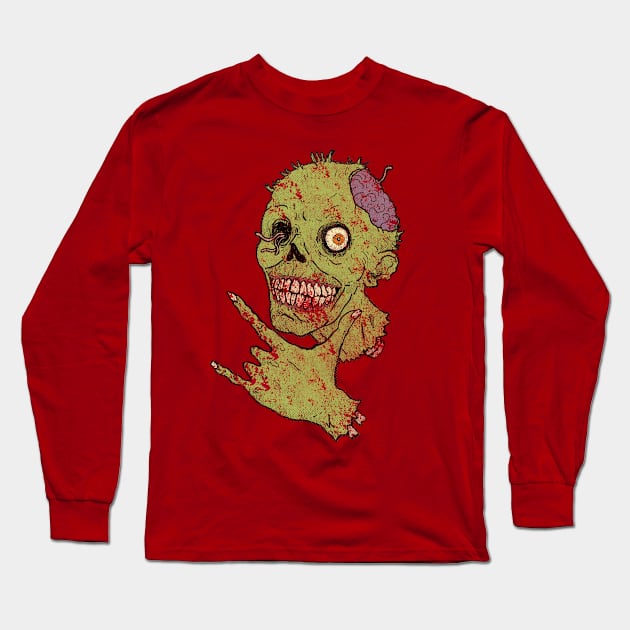 Stay Gruesome (aged textless) Long Sleeve T-Shirt by Bloody Savage